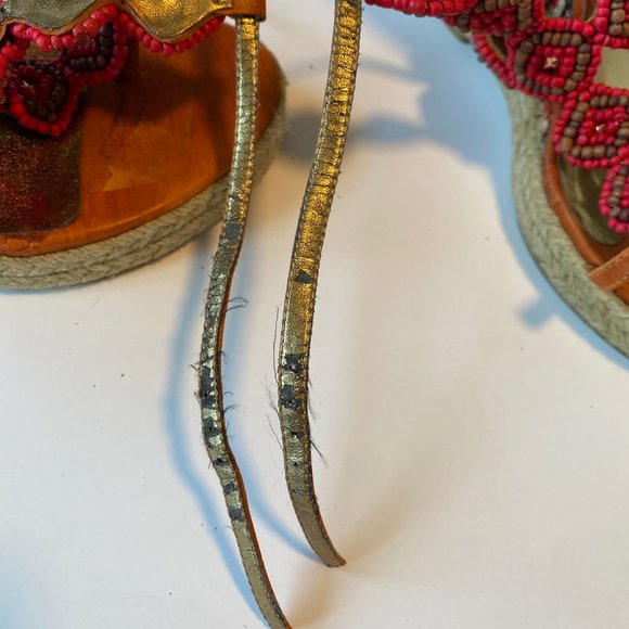 JLo by Jennifer Lopez Beaded Aztec Wedge Sandals - Picture 9 of 11